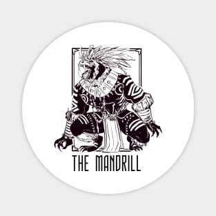 THE MANDRILL (WHITE BG) Magnet